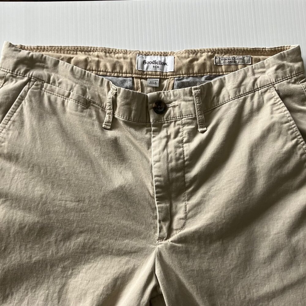 Goodfellow Men's Slim Summer Chino Pants - 32 x 30 - Beige